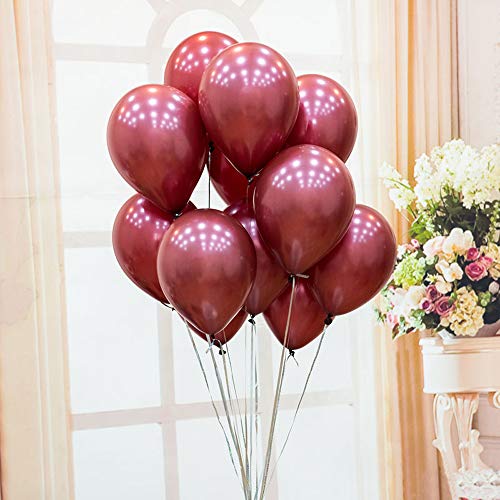 Latex Balloons, 100-Pack, 12-Inch Burgundy(Burgundy)