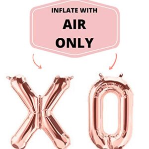 Hot Pink Heart Balloons 15 PACK - Valentines Day Heart Shaped Balloons - Mylar Pink Red Rose Gold Foil Decorations