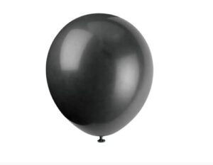unique party latex balloons, 9″, jet black