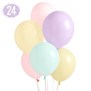 xo, fetti pastel birthday balloon set – 24 pk, 12″ | bachelorette party decorations, garden bridal shower, birthday party, pastel baby shower, engagement