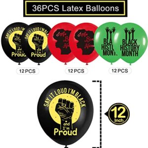 Black History Month Balloons Party Decoration - African BHM Worthwhile Commemoration National Party Balloons Decoration