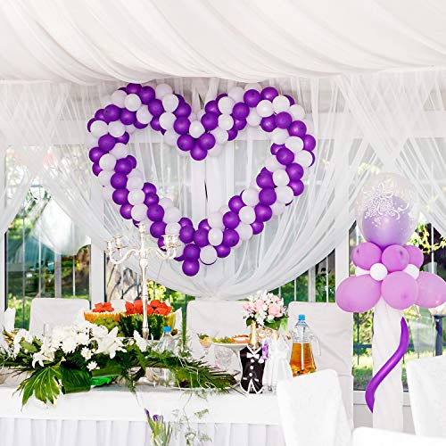 Balloon Arch Garland Decorating Strip Kit 2 Rolls 16 Feet Balloon Tape Strips with 2 Rolls Balloon Glue Point Dots Stickers (Balloon Strip Sent Randomly Set 1, 4 Rolls)