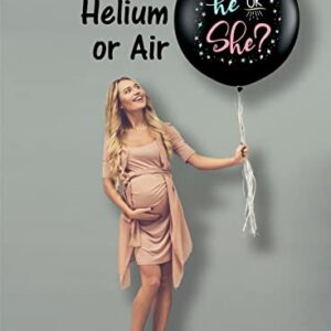 Gender Reveal Balloon - Includes Eco-Friendly Pink and Blue Confetti - 2pcs 36" Balloon for Boy or Girl Announcement