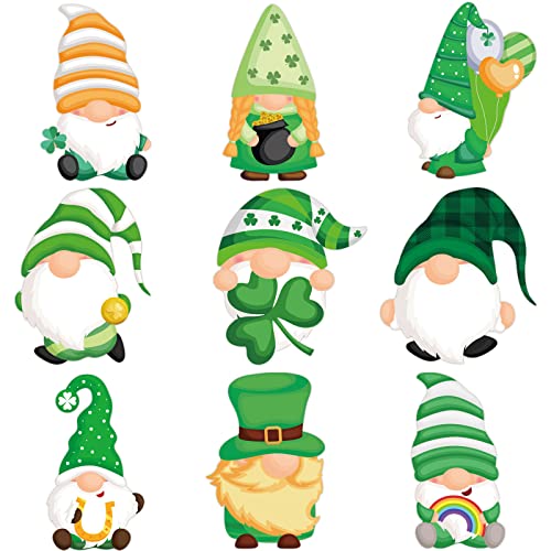 St. Patrick's Day Cutouts Gnome Cut-Outs 45 Pcs Classroom Bulletin Board Decoration Home Party Supplies