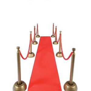 red carpet aisle runner for party 24 in × 15 ft, 80 gsm red novelty polyester fabric aisle runner for wedding, red runway rug for holiday parties, special events