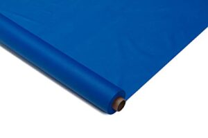 premium quality plastic table cover banquet rolls 40″ x 300′ (dark blue)