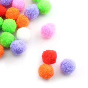 nx garden multi-color pompoms 200pcs 1/2 inch multi-color pompoms arts and crafts fuzzy pom poms balls creative decorations