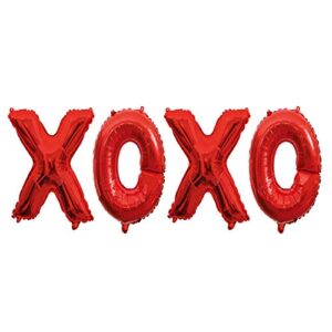 soochat xoxo balloons | valentine letters mylar foil balloons – bachelorette parties wedding bridal showers photo props decorations valentines day party supplies