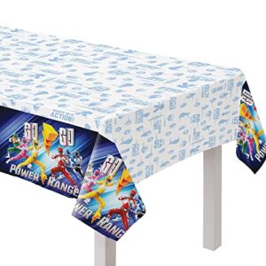 power rangers themed plastic table cover – 54″ x 96″ – 1 pc