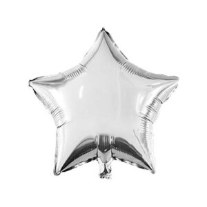 18" Star Balloons Foil Balloons Mylar Balloons Party Decorations Balloons, Silver, 10 Pieces