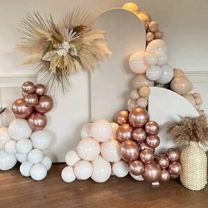 Blush Brown Balloon Garland Nude Rose Gold Double Stuffed Matte Apricot Balloon Arch kit for Wedding Bachelorette Birthday Anniversary New Year Party Boho PartyDecoration