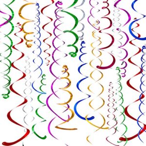 84 pieces christmas hanging swirls whirls party decoration streamers decorations for thanksgiving day birthday baby shower graduation wedding celebration tea party