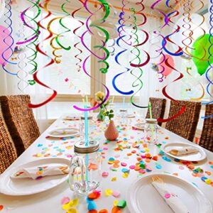 84 Pieces Christmas Hanging Swirls Whirls Party Decoration Streamers Decorations for Thanksgiving Day Birthday Baby Shower Graduation Wedding Celebration Tea Party