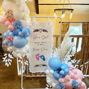 Gender Reveal Pink Blue Balloons , 12 inch Pink and Blue Confetti Latex Balloons For Birthday Baby Shower Gender Reveal Party Supplies and Decorations