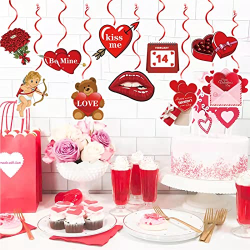 55 Pack I Love You Balloons and Heart Balloons Kit with Valentines Hanging Swirls 1000 Pcs Dark-Red Silk Rose Petals Wedding Flower Love-Bear Red Heart Balloons for Valentines Day Anniversary Wedding