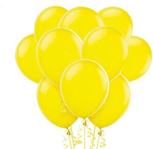 latex balloons, 100-pack, 12-inch, yellow balloons (100)