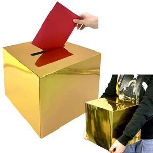 jc hummingbird shining gold large envelope party gift card money box wishing well 10″x10″