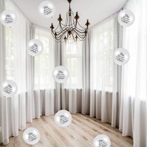 60 Pieces White Memorial Balloons Funeral Helium Remembrance Balloons Memorial Release Balloons for Condolence, Funeral, Anniversary, Memorial Services