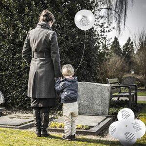 60 Pieces White Memorial Balloons Funeral Helium Remembrance Balloons Memorial Release Balloons for Condolence, Funeral, Anniversary, Memorial Services