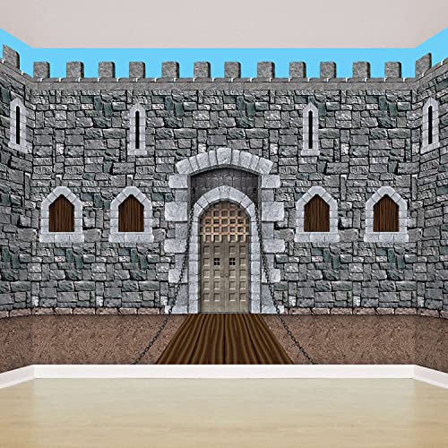 Beistle Printed Castle Door and Window Props, 16" to 5' 4", 9 Pieces In Package