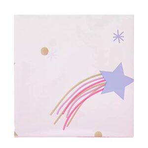 BLUE PANDA 3 Pack Pink Plastic Space Table Cover for Girls Outer Space Birthday Party Supplies (54 x 108 in)