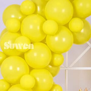 SUWEN Yellow Balloons Kit 77PCS Latex Helium Shiny Mustard Yellow Balloon Different Sizes 10 Inch 5 Inch for Birthday Graduation Wedding Shower Anniversary Party Decorations