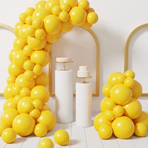 SUWEN Yellow Balloons Kit 77PCS Latex Helium Shiny Mustard Yellow Balloon Different Sizes 10 Inch 5 Inch for Birthday Graduation Wedding Shower Anniversary Party Decorations