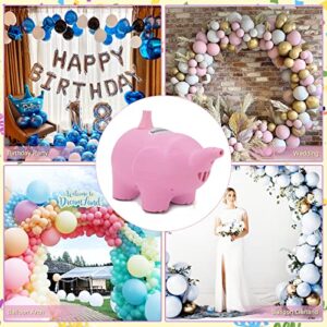 Balloon Pump Electric, Balloon Pump Kit 600W 110V Inflator Air Blower Cute Cartoon Elephant Portable Balloon Air Pump with Tying Tool Dot Glue for Party Wedding Christmas Ceremony Decoration (Pink)