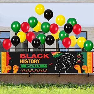 Black History Month Banner Balloons Party Decorations - African BHM Worthwhile Commemoration National Black History Party Balloons Banner Decor Supplies