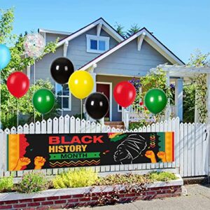 Black History Month Banner Balloons Party Decorations - African BHM Worthwhile Commemoration National Black History Party Balloons Banner Decor Supplies