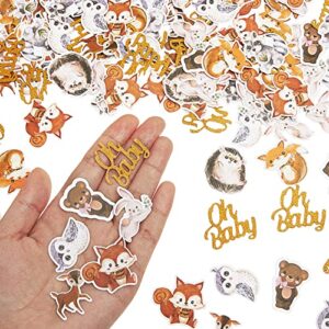 360 pcs woodland confetti baby shower table decorations animal baby shower confetti gender reveal confetti woodland baby shower confetti for baby shower birthday gender reveal party supplies