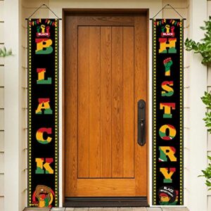 black history month hanging banner porch sign party decoration – african bhm worthwhile commemoration national black history banner hanging sign indoor outdoor front door party banner decor