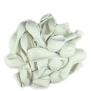 100 Premium Quality Balloons:12 inches white Latex balloons , Birthday, Wedding, Baby Shower, Party Decoration (White)