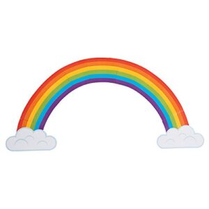 jumbo rainbow cardboard cutout (over 10 feet long) great for unicorn party, st. patrick’s day decoration