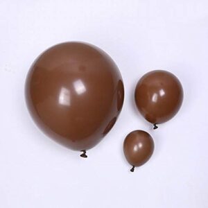 50pcs retro coffee latex balloons 18” 10” 5” dark brown balloon for birthday wedding baby shower anniversary decoration jungle safari party balloon garland supplies (coffee)