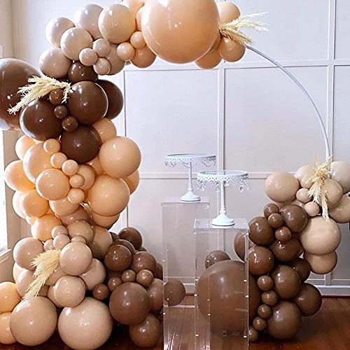 50pcs Retro Coffee Latex Balloons 18'' 10'' 5'' Dark Brown Balloon for Birthday Wedding Baby Shower Anniversary Decoration Jungle Safari Party Balloon Garland Supplies (Coffee)