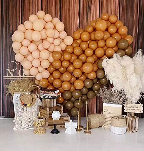 50pcs Retro Coffee Latex Balloons 18'' 10'' 5'' Dark Brown Balloon for Birthday Wedding Baby Shower Anniversary Decoration Jungle Safari Party Balloon Garland Supplies (Coffee)