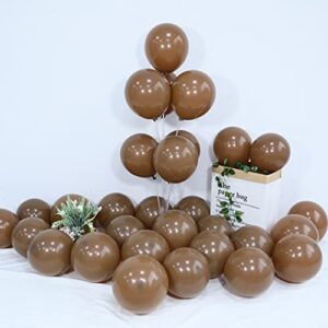 50pcs Retro Coffee Latex Balloons 18'' 10'' 5'' Dark Brown Balloon for Birthday Wedding Baby Shower Anniversary Decoration Jungle Safari Party Balloon Garland Supplies (Coffee)