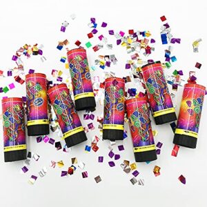 confetti poppers cannons for wedding birthday graduation baby shower kids fun party supplies decorations and favors (colorful)