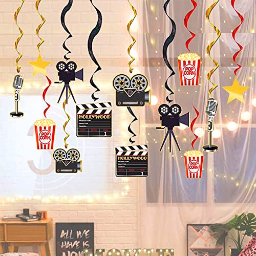 Movie Night Party Supplies Hanging Decorations - 30pcs Hollywood Movie Theme Party Decorations