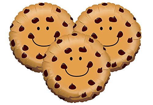 Set of 3 Chocolate Chip Cookie 21" Foil Party Balloons