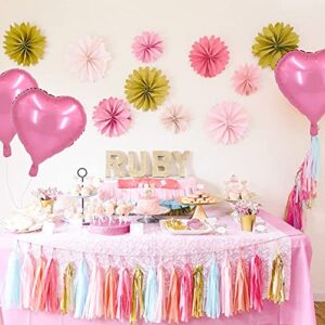 BEISHIDA 30 pcs18inch Pink Heart Shape Foil Mylar Balloons for birthday party decorations, Wedding decorations, engagement party, celebration, holiday, show, party activities.