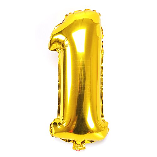 16" Gold 0-9 Number Balloons Foil Balloons Mylar Balloons for Party Decorations Party Supplies