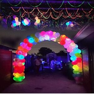 20 led light up balloons mixed color flashing last 24hours birthday wedding camping glow bachelor housewarming baby shower graduation party easter valentine’s day decorations
