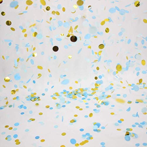 Small Circle Confetti for Party Decor 10mm - Pack of 20 Grams - Blue Gold