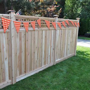 Red Checkered Banner 100’ Feet Long | Gingham Pennant Flags | Red and White Checkered Pennant Banner | Carnival, Picnic, Party Red Checkered Flags | By Anapoliz