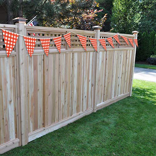 Red Checkered Banner 100’ Feet Long | Gingham Pennant Flags | Red and White Checkered Pennant Banner | Carnival, Picnic, Party Red Checkered Flags | By Anapoliz