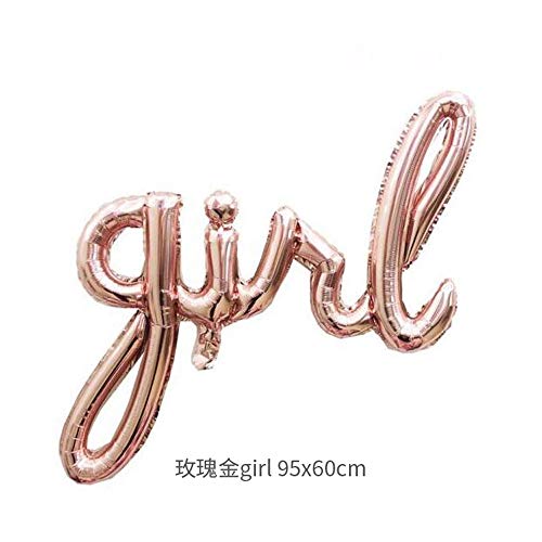 Hongkai Gender Reveal Party Decorations Backdrop Boy or Girl Foil Balloons for Baby Shower Decorations Gender Reveal Party Supplies