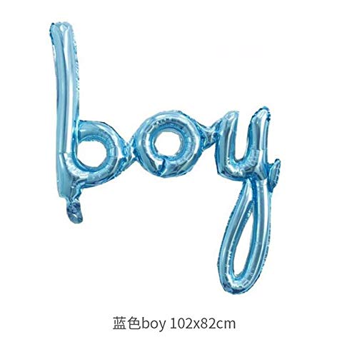 Hongkai Gender Reveal Party Decorations Backdrop Boy or Girl Foil Balloons for Baby Shower Decorations Gender Reveal Party Supplies