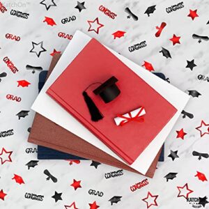 Graduation Confetti 2023 - Pack of 1300 | Grad Confetti 2023, Red and Black Graduation Decorations | Graduation Party Decorations 2023 Confetti Graduation | Graduation Centerpieces for Tables 2023